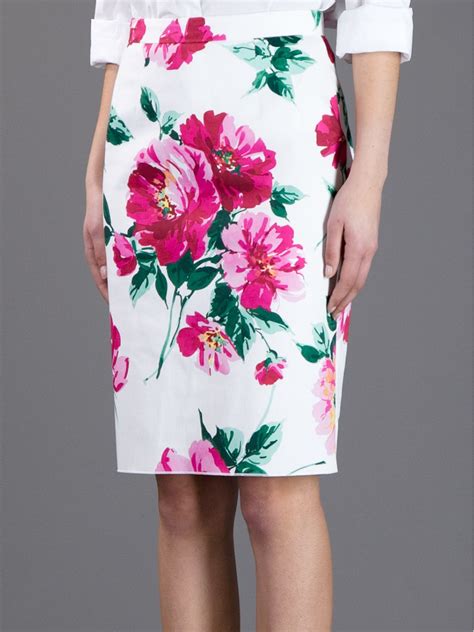 dolce gabbana floral skirt blouse|dolce and gabbana pencil skirt.